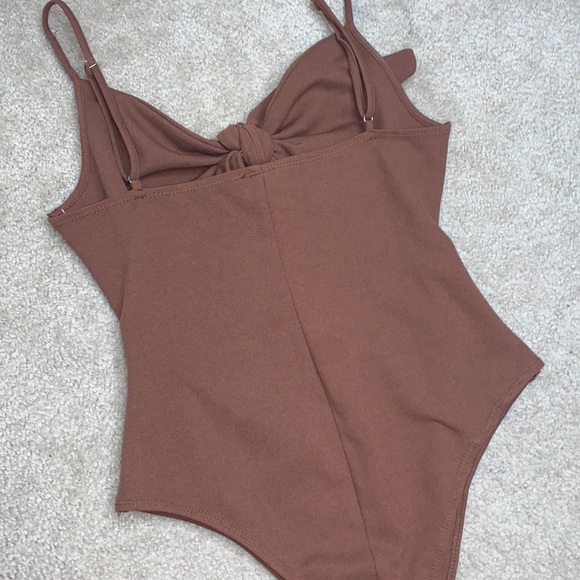 Brown tie up body suit - Picture 4 of 4